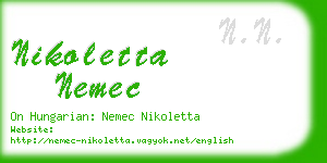 nikoletta nemec business card